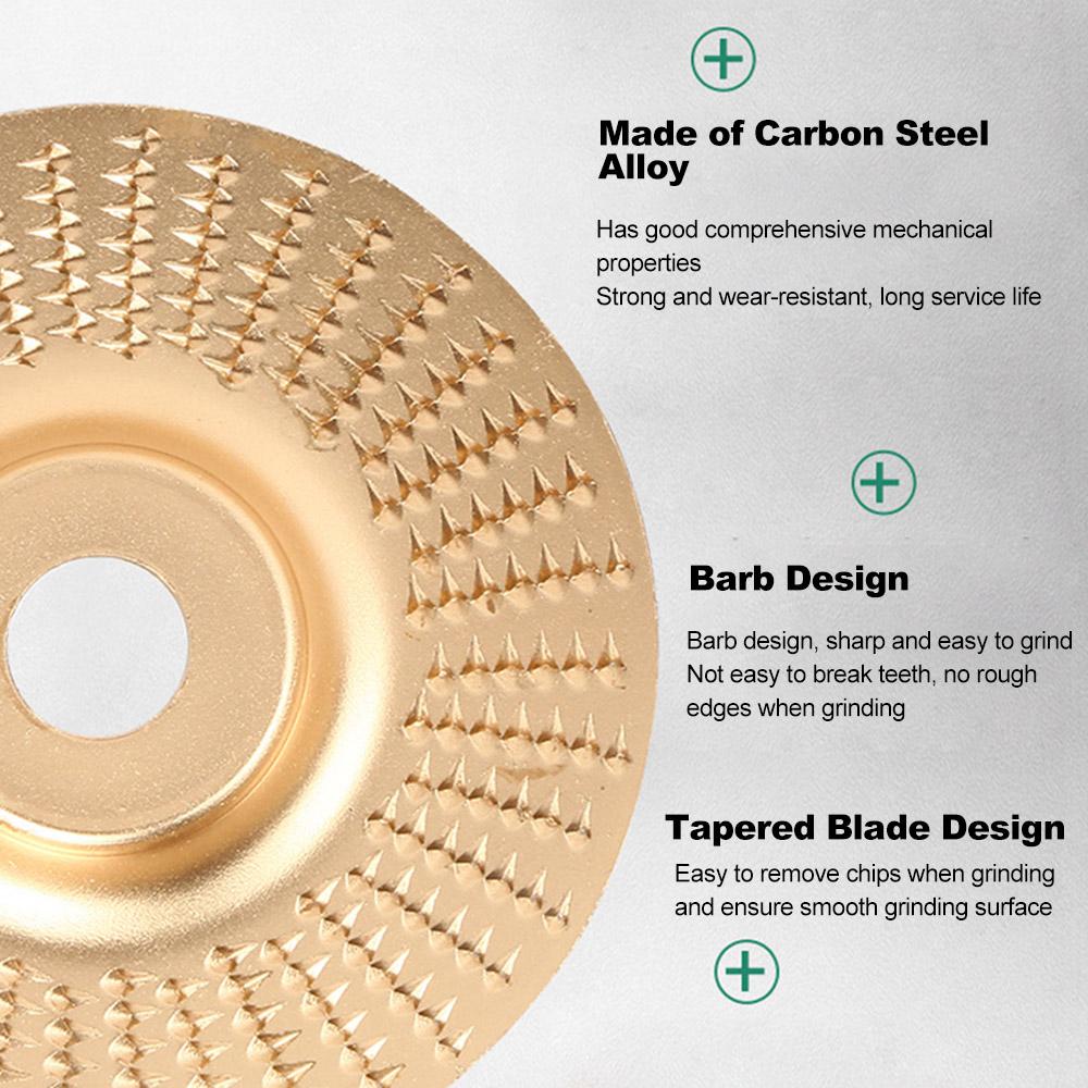 4-дюймовый угловой шлифовальный станок для деревообработки, формовочный круг из высокоуглеродистой стали, диск для обработки дерева, шлифовальная машина для пней