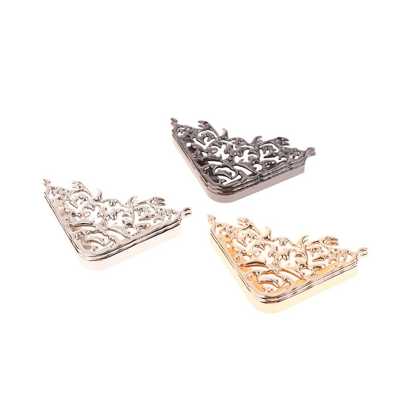 Metal Bags Corner Protectors With 2 Screws Handbags Clip Edges Hollow Fixed Decorative Buckle Diy Hardware Accessories