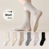 Woolen Socks for Women, Thick and Warm In Autumn and Winter, Versatile Women's Socks, Warm-locking Cashmere Solid Color Women's Socks
