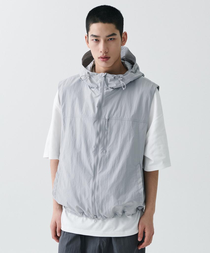Musinsa Standard [City Leisure] Hooded Vest [Light Grey]