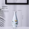 Hand Drawn Small Vase Mini Ceramic Hydroponic Planter Blue and White Porcelain Flower Arrangements Home Decoration Accessories