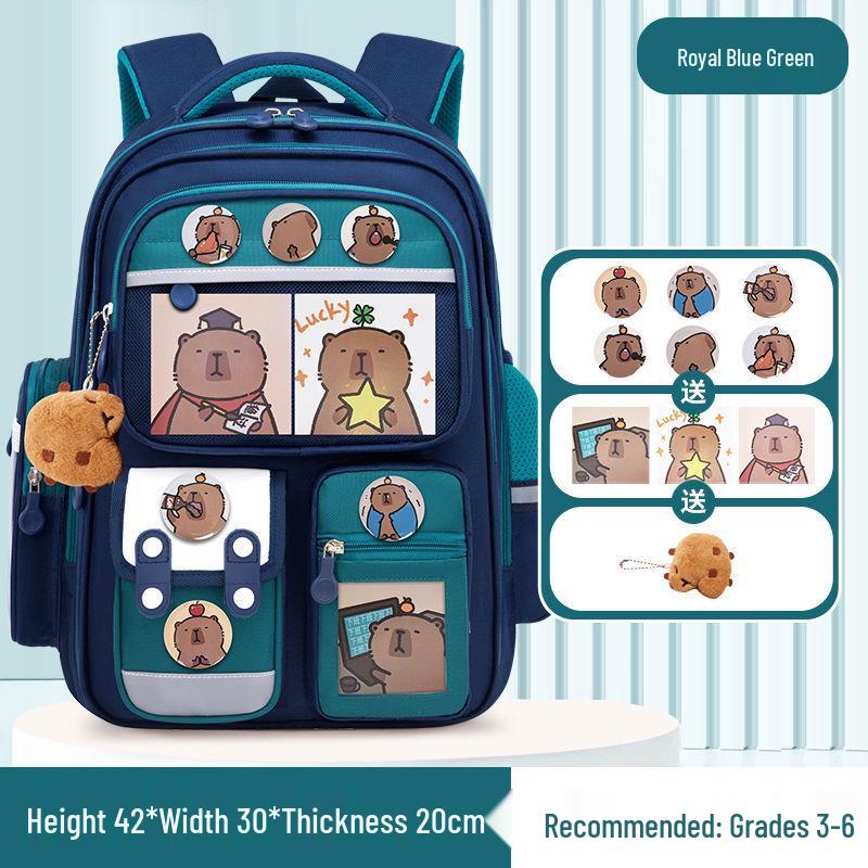 Легкий детский рюкзак с защитой позвоночника для 1-6 классов, большой вместимости, идеально подходит для мальчиков и девочек.