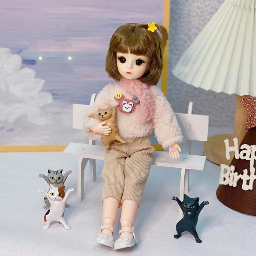 1/6 BJD кукла 30 см с несколькими подвижными суставами и макияжем для лица, модная одежда, высококачественные игрушки для девочек, кукла для друга, праздничный подарок