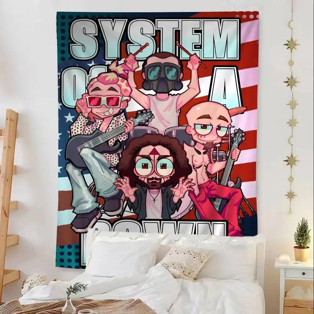 Группа System of a Down Хиппи Настенные Гобелены Богемные Настенные Гобелены Мандала INS Домашний Декор