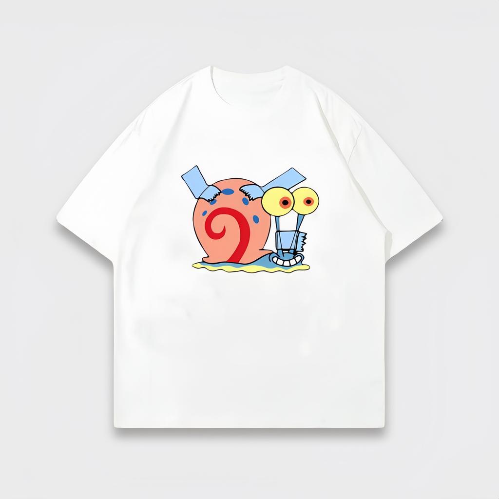 Summer Thin American Comic SpongeBob Tshirt Fun Print Men Women Tee Adults Children Boy Gril Top Kids Parent Child Cotton Tshirt