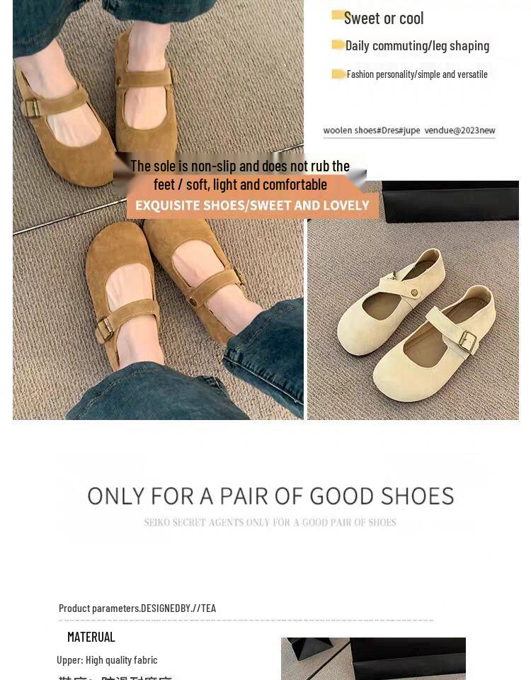 2025 Новые женские мокасины в французском стиле мори с круглым носком - Ретро, Универсальные, Мягкая подошва, Нескользящие модные балетки