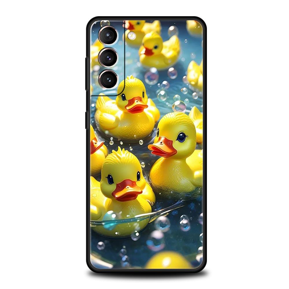 Мультяшная утка Чехол для телефона для Samsung Galaxy S26 S25 S24 S23 S22 S20 S21 FE Ultra S25 Edge Plus 5G Мягкий ТПУ Чехол Сумка Fundas