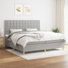 3142681 vidaXL Divan Bed with Mattress Light Grey 200x200cm Fabric