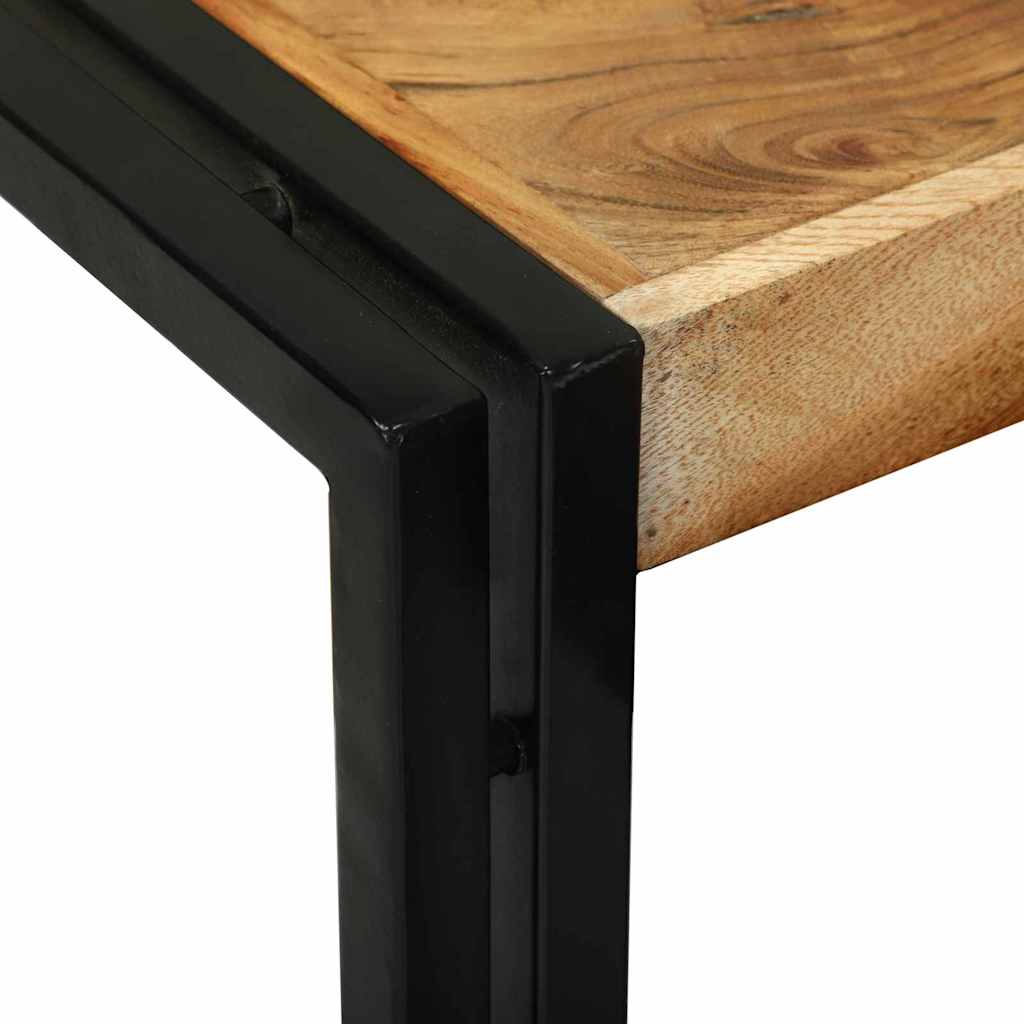 Nesting Table Set 3 pcs Solid Acacia Wood and Metal