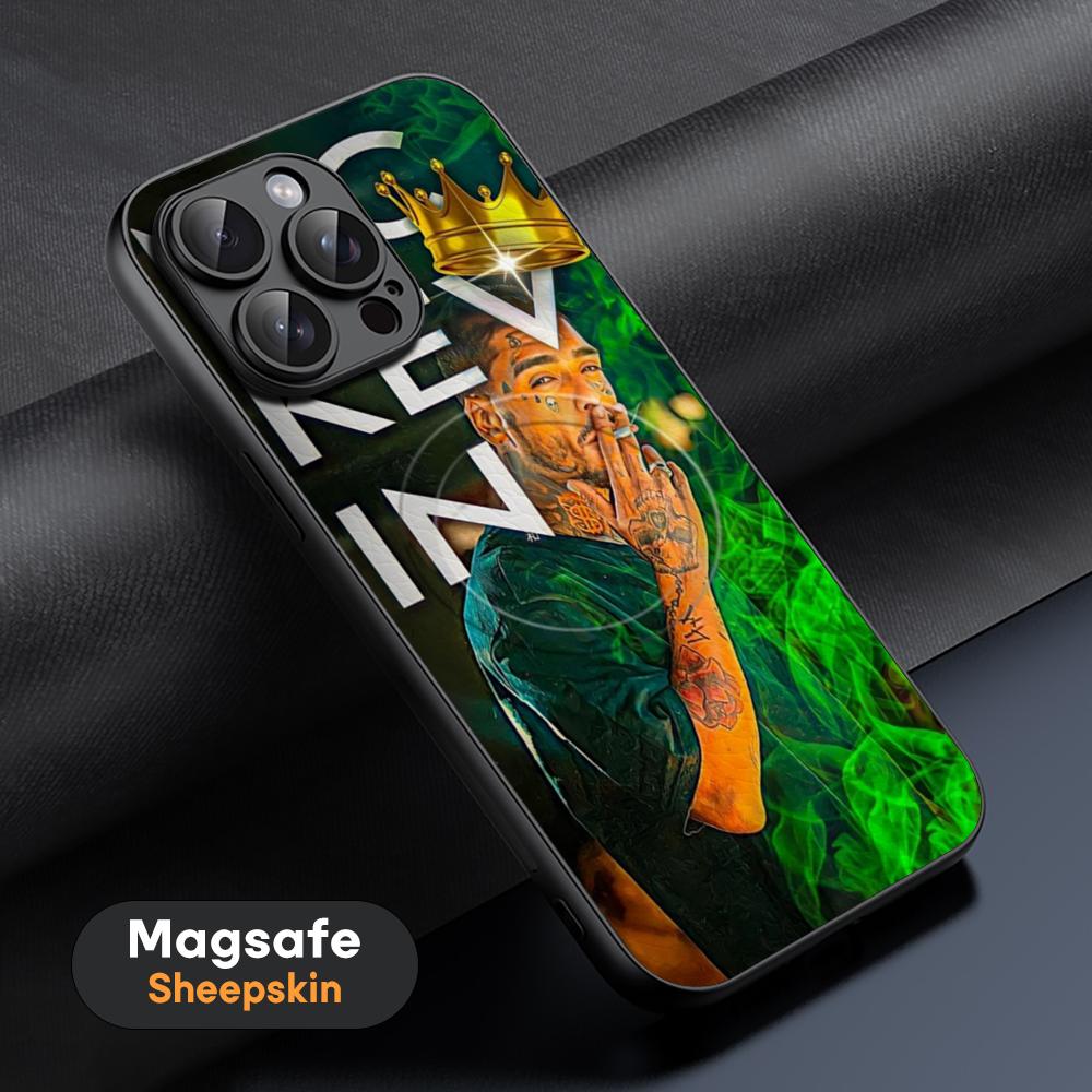 Чехол для телефона Mc-KevinSN Rap Pula-CatraCS для iPhone 17 16 15 14 13 12 11 Plus Pro Max Высококлассный Роскошный Magsafe Овечья кожа