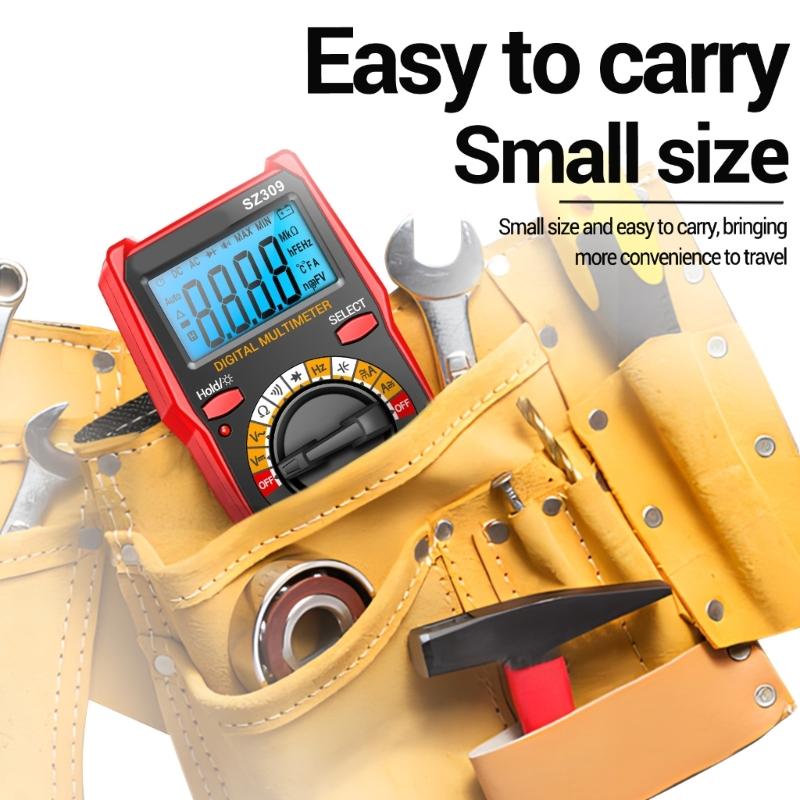 SZ309 Тестер напряжения и тока 1999 отсчетов Мультиметр Мультитестер с подсветкой Зуммер Омметр Вольтметр