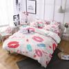 Love Heart Duvet Cover Set King Size Valentines Bedding Set Pink Love Heart Pattern Soft Microfiber fabric For Girls Women Quilt