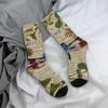 Носки с принтом старой газеты, элегантные чулки с ретро-письмами, мужские теплые мягкие спортивные носки для бега, зимние антибактериальные носки