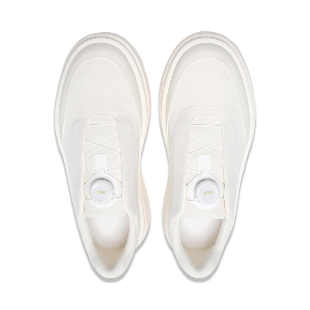 Li-Ning 1990 Simple Fashion Comfortable Versatile Shock Absorbing Wear-Resistant Low-Top Casual Shoes Women Sneaker Off-White ALHU014-2