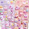 Kids 3D Stickers Self-adhesive Animal Cute Toys Bear Phone Case Stickers Craft Toys For Diary Scrapbook Pencil Case Tablet Etc