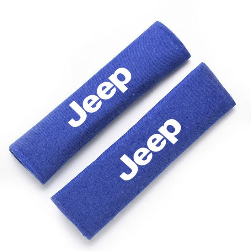 Car Shoulder Cover Cushion Seat Belt Pad Auto Pad For Jeep Grand Cherokee Wrangler JK Gladiator Compass Renegade Patriot AKR1
