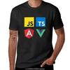 Vue, TypeScript, Angular и JavaScript (черный) Футболка больших размеров винтажная одежда летняя одежда футболка для мужчин