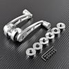 Aluminum Alloy Universal Car Manual Door Window Crank Handle Winder Riser Replacement Winder Crank Riser Kit Silver