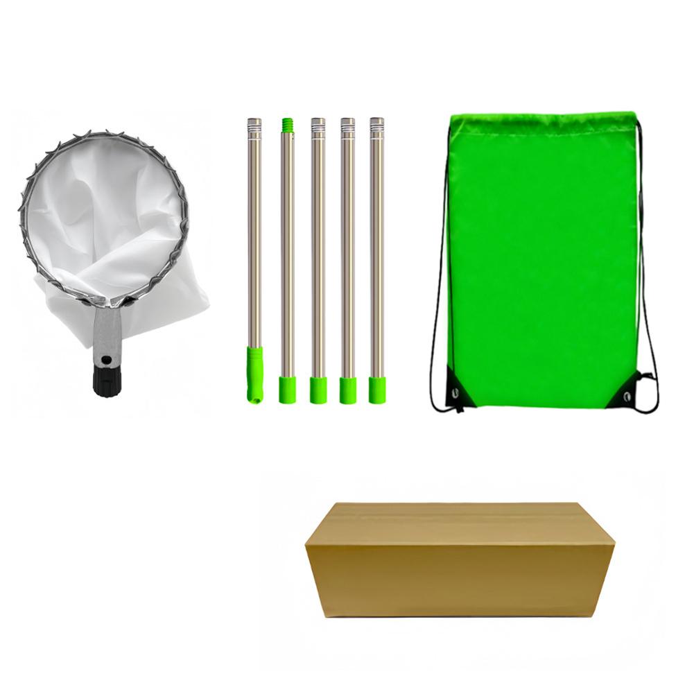 Шест для сбора фруктов с сумкой для хранения Нержавеющая сталь Шест для сбора яблок Ловушка для фруктов Сборщик деревьев Сборщик деревьев Фермерские садовые принадлежности