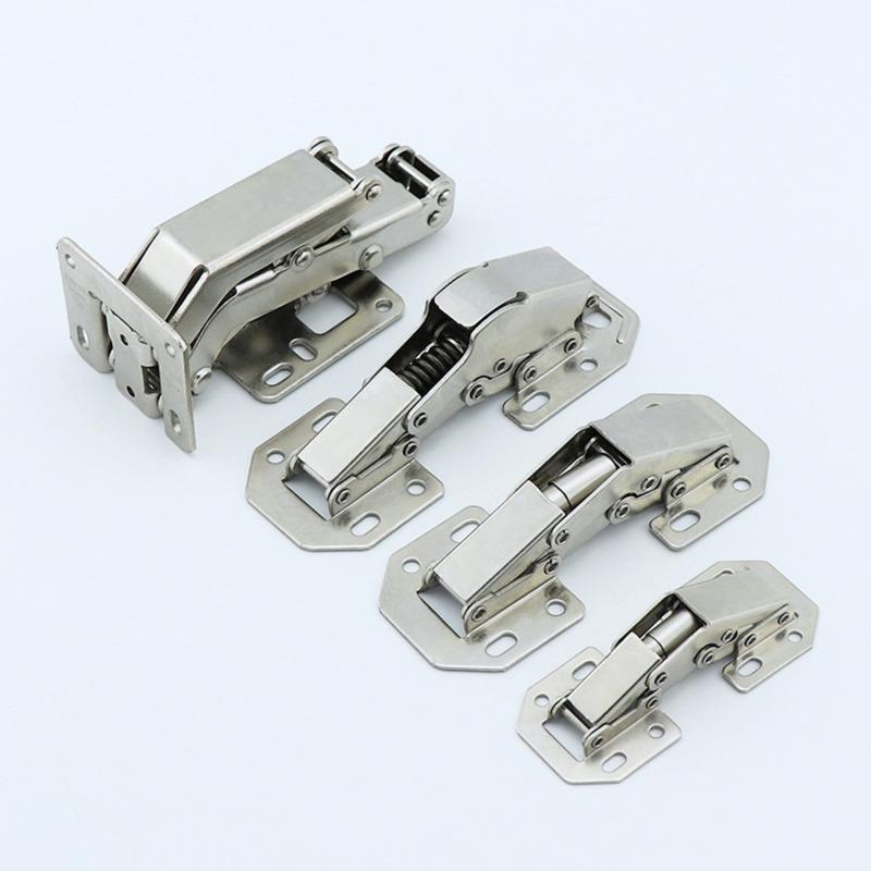 Soft Close No Punching Required Spring Hinges,No Pre-drilled Noiseless Hidden Concealed Cabinet Hinge Furniture Hinge