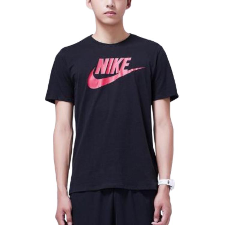 Nike Футболка с коротким рукавом и логотипом American Vintage Crew Neck, цвет черный 696708-013