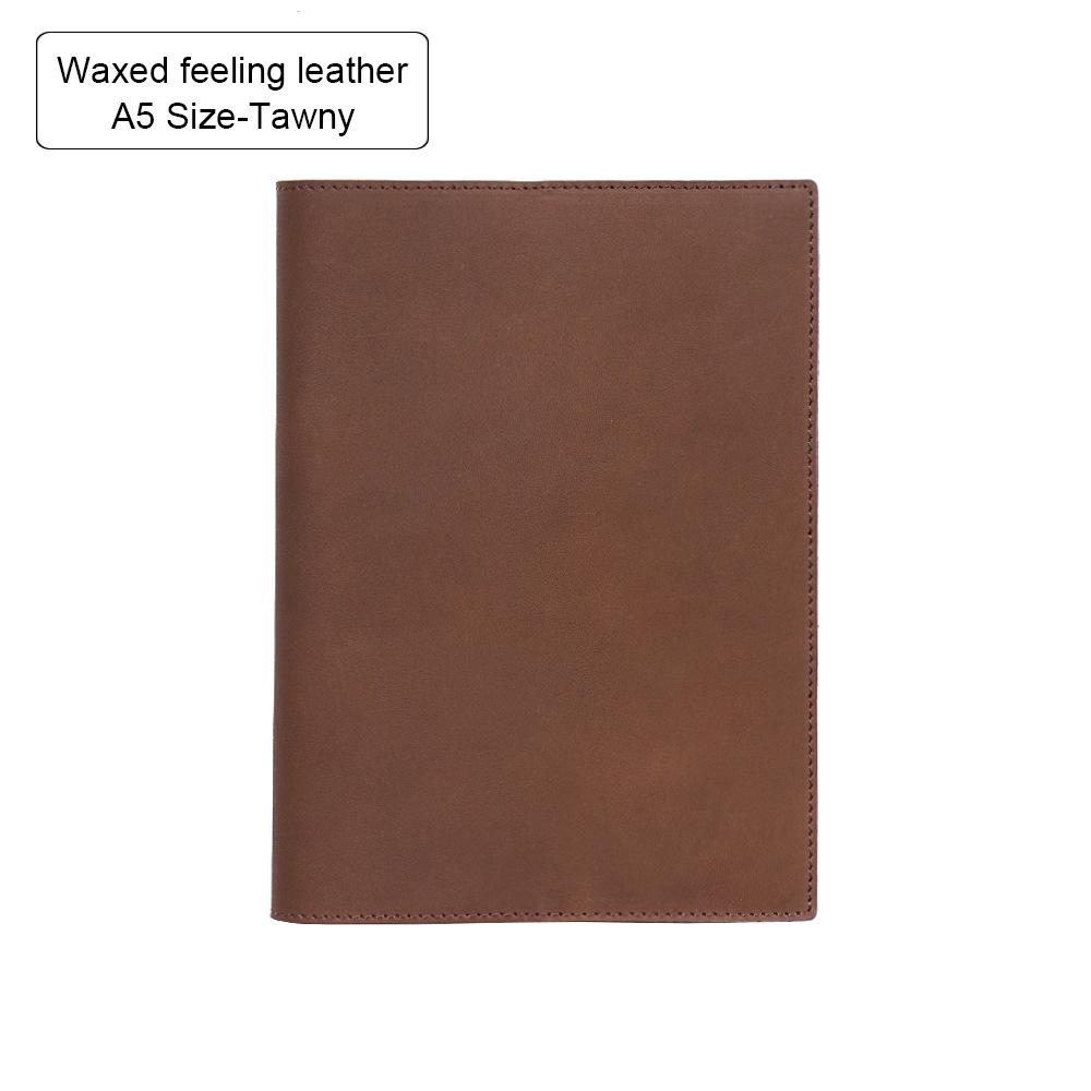 100% Genuine Leather Cover A5A6B6 Sketchbook Planner with Grid Blank Insert Retro Notebooks and Journals Diary Cover Stationery