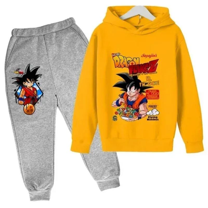 2025 Аниме Dragon Ball Z Толстовка 2-14 лет Детские толстовки Аниме Одежда Goku Толстовка Мальчики Девочки Толстовка Детский размер 100-160 см
