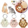 Memorial Pet Hair Storage Bag Multifunctional Portable Paw Shaped Pu Leather Keychain Commemorative Pet Diy Decoration Gifts For Pet Lovers