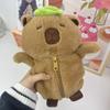 Animal Doll Cartoon Capybara Plush Doll Large Capacity Capibara Plush Pencil Pouch  Children