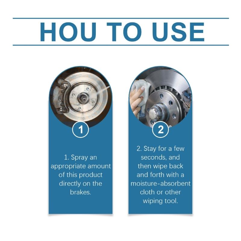 1pc/2pcs Brake Rust Remover Sprayer With Double Action Cleaning And Polishing Technology Cleaning Solution for Disc Hub Rims