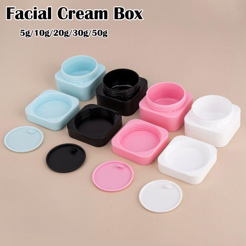 Разноцветная пустая пластиковая коробка, баночка для крема, дорожная бутылка, баночка для макияжа, крем для лица