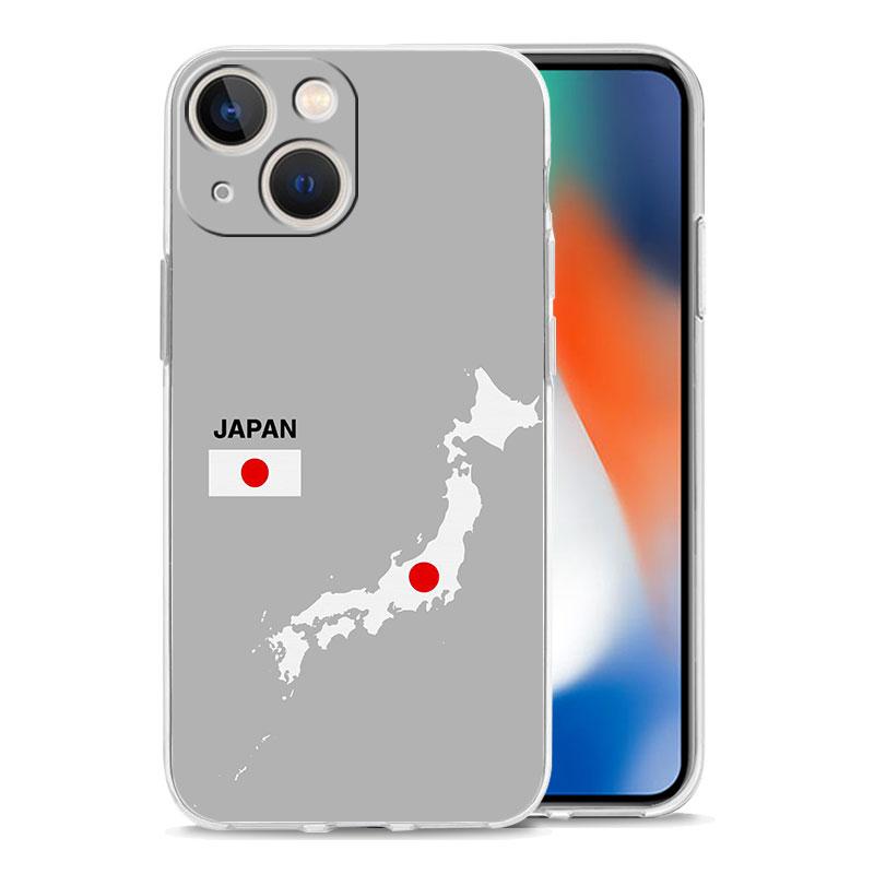 Чехол для телефона для iPhone 18 17 Чехлы iPhone 18 Air 16 15 12 13 14 Pro Max 15 Plus 16Pro iPhone 1811 Прозрачный Мягкий Чехол Флаг Японии