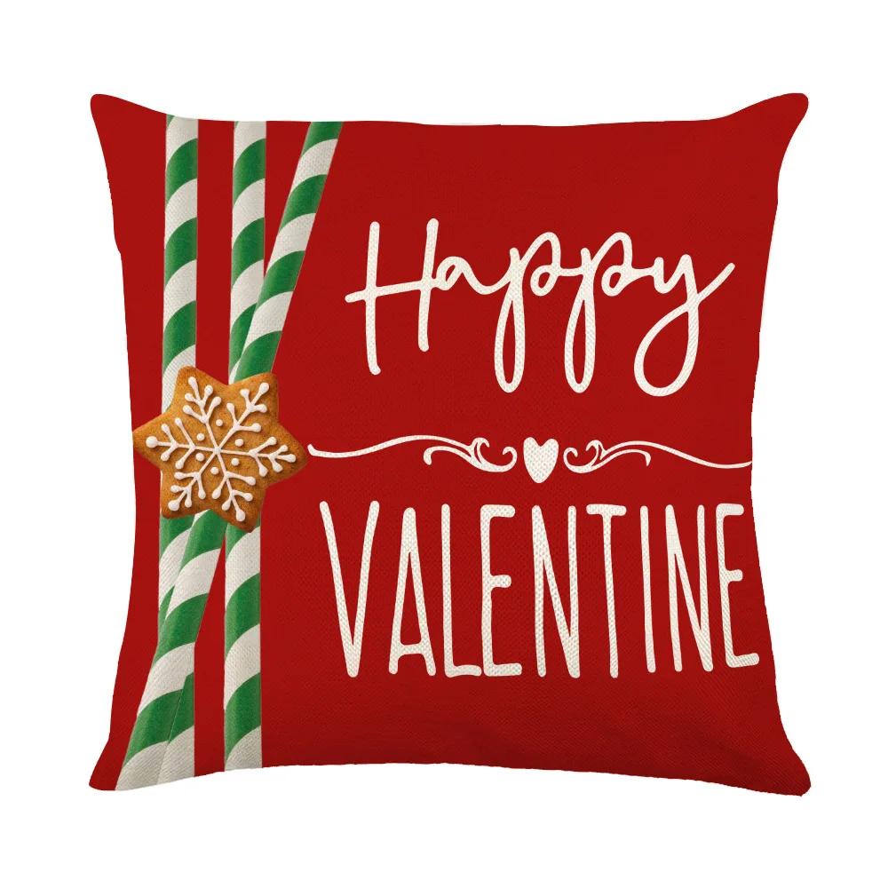 Новая 24-летняя наволочка из домашнего льна с рождественской тематикой, праздничная подушка для автомобиля, подушка для дивана, подушка