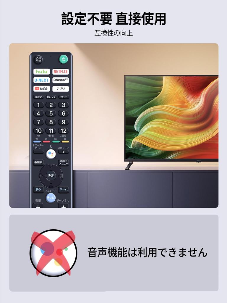 TCNOUMT Instead of TV Infrared Replacement Remote Control Compatible Sony BRAVIA TV Audio RMF-TX400J KJ-43X8500F KJ-49X8500F KJ-55X8500F KJ-65X8500F