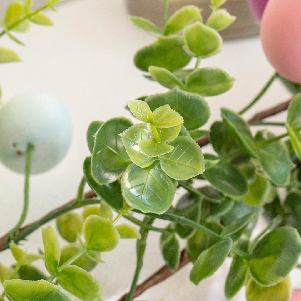 Пасхальный Имитация Листьев Яйца Ротанг Праздничный Набор Зеленые Листья Виноградные Лозы