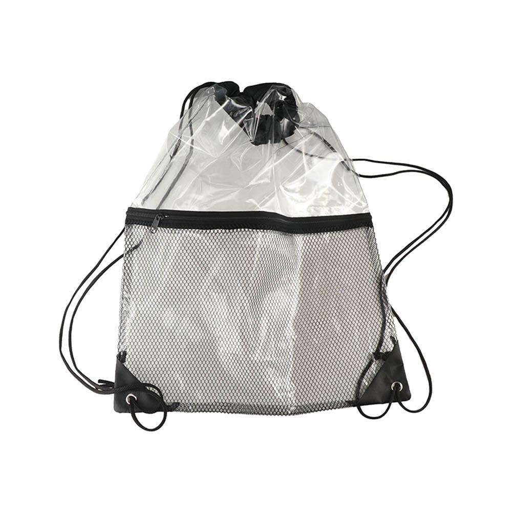 Foldable Drawstring Backpack Large Capacity Jelly Bag Casual PVC Transparent Bag Sports