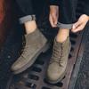 Высокие британские туфли в стиле ретро, модные рабочие туфли средней высоты, тактические короткие ботинки, ботинки средней высоты, повседневные зимние ботинки