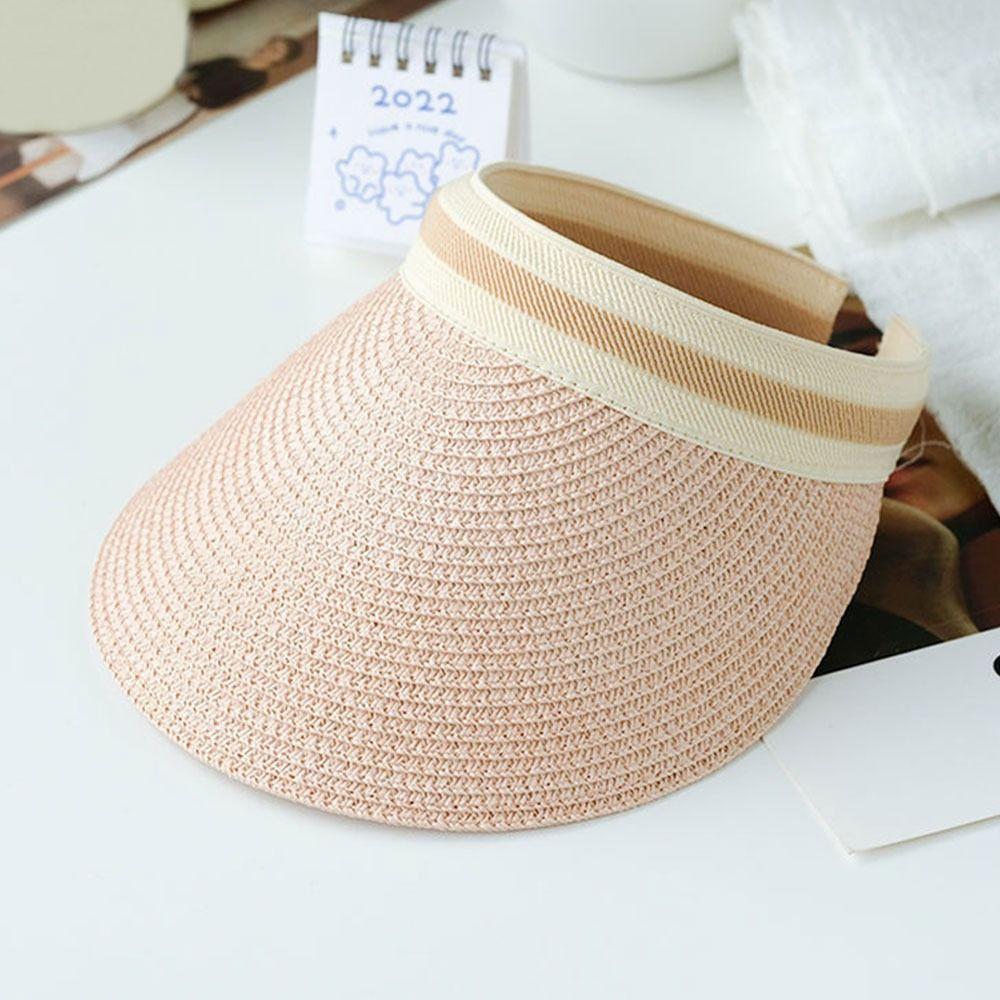 Outdoor Portable Wide Brim Anti-UV Sun Hat Visors Beach Hat Straw Cap