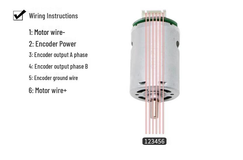High Torque & Speed DC Brushed Motor with 6mm Shaft & Hall Encoder MG545