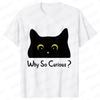 Funny Black Cat Men T-shirt Summer Harajuku Fashion Male Breathable Aesthetic Oversized Clothing Ulzzang Tees Graphic Y2k Tops