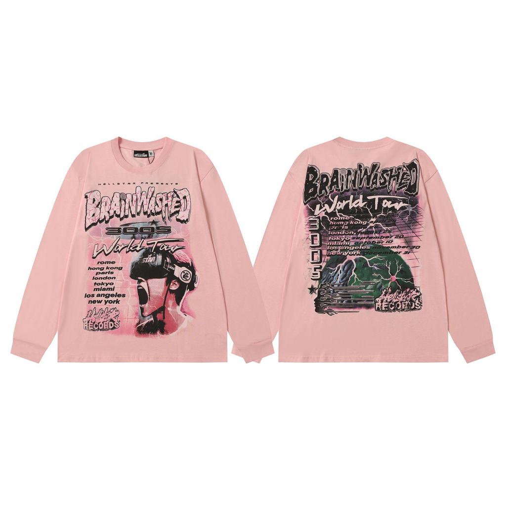 Кросс 2025 Hellstar Модный Уличный Свободный Худи с Длинным Рукавом для Мужчин и Женщин – Осенняя Одежда