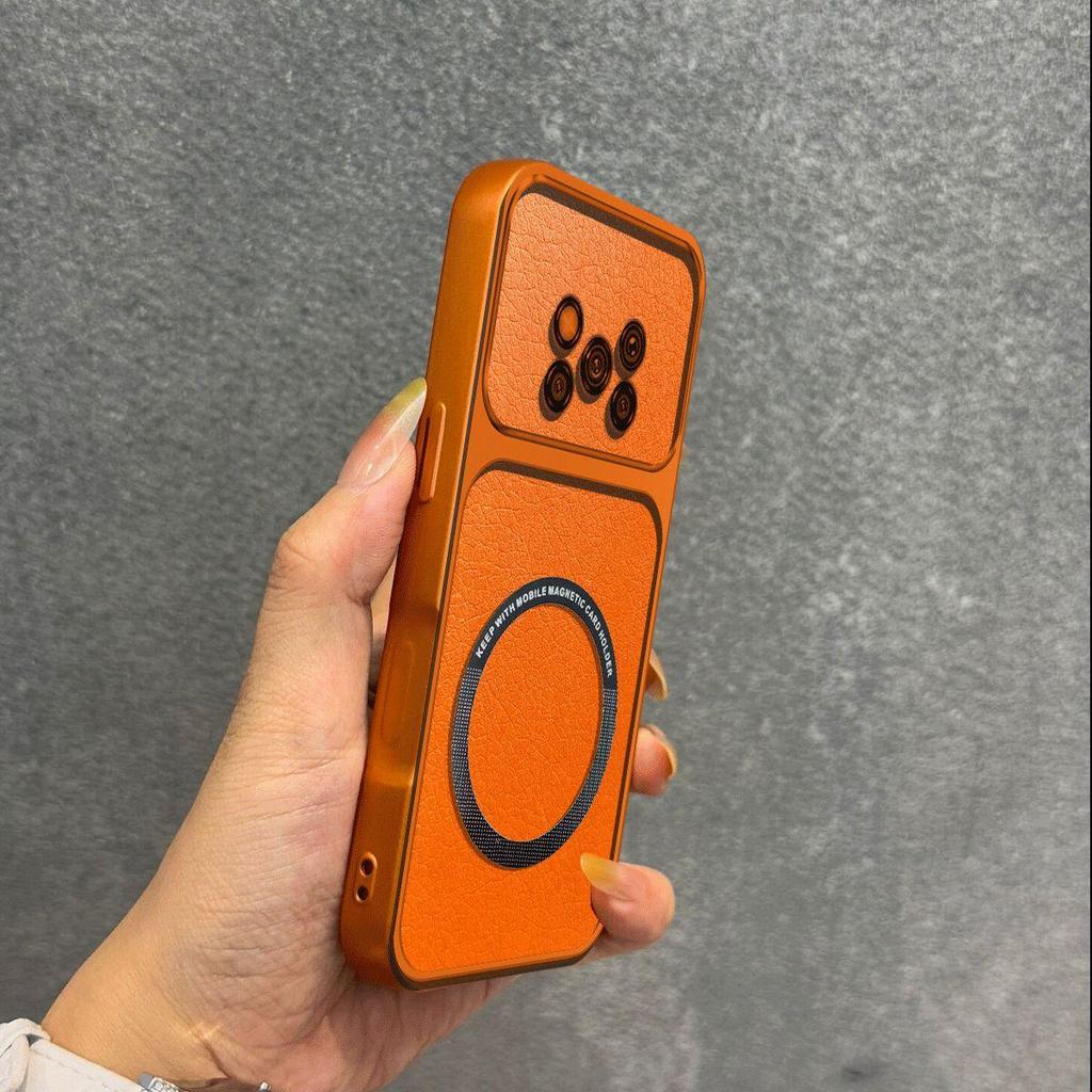 Улучшенный защитный чехол с большим объективом для Xiaomi POCO X3 Pro, X3 NFC. Роскошный кожаный чехол с магнитным кольцом