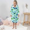 Sagit Boys Girls Cartoon Print Bathrobes Flannel Night-Robe Sleepwear
