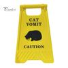 Cat Vomit Sign 4 Inch Black Cat Vomiting Silhouette Warning Sign Cat Vomit Caution Sign for Cat Owners Home or Pet Areas