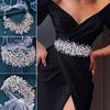 Diamonds Belt Exquisite for Bride Rhinestones Golden Belt Wedding Sash Belt Wedding Dress Belt