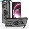 KEYSION Противоударный бронированный чехол для OnePlus 15 5G Силикон+ПК Вертикальная металлическая подставка-кольцо для телефона Задняя крышка для One Plus 1+ 15