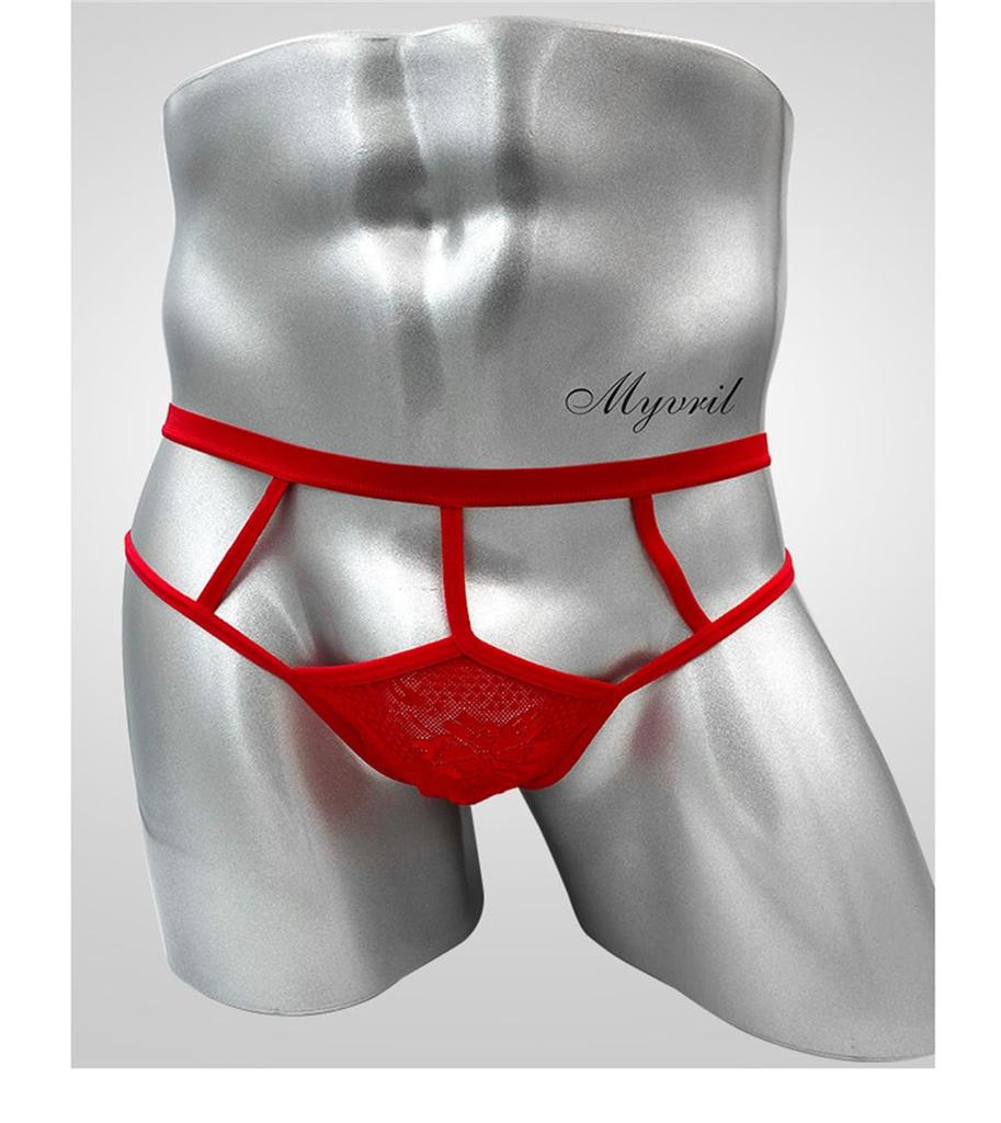 Harukita Extremely Sheer Sexy Lingerie with Floral Lace and Micro and Highly Bikini Set Men's T-Back, Ultra-Thin Mesh, Lightweight, Breathable,