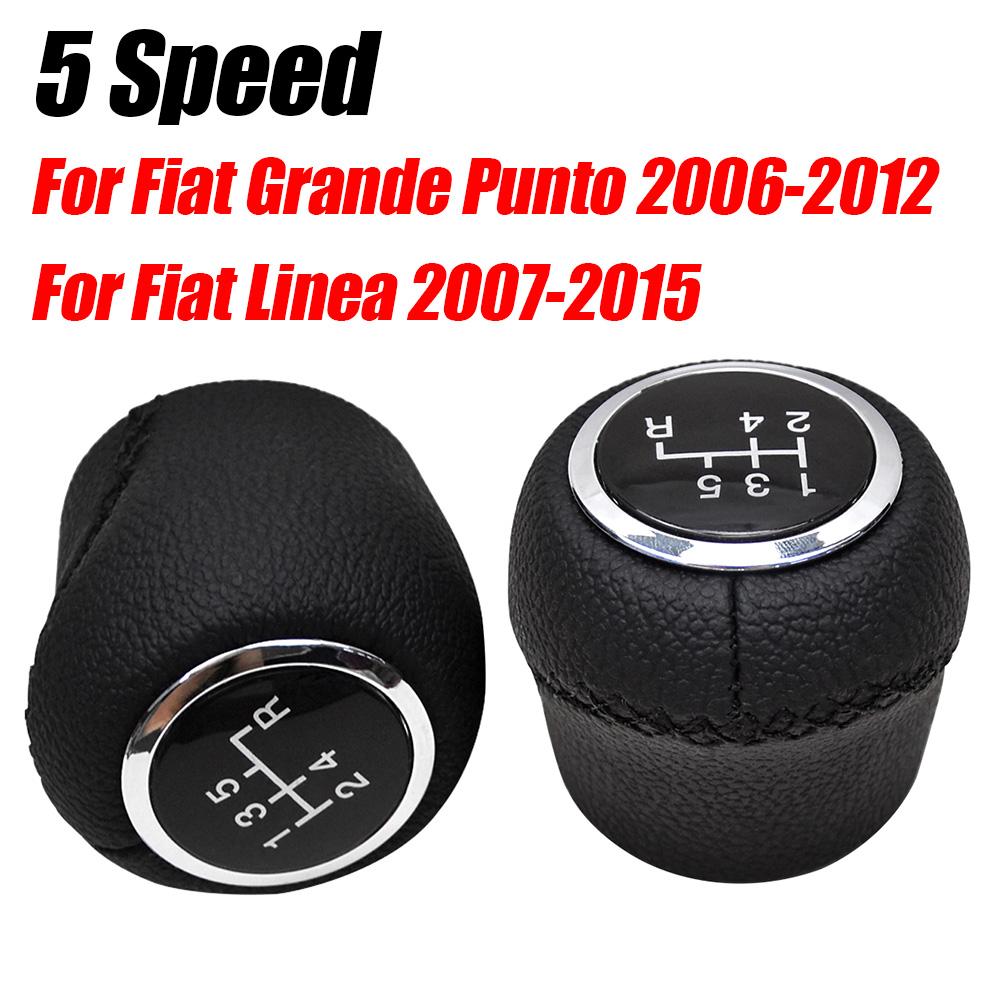 Car For Fiat Grande Punto 2006-2012 Linea 2007 2008 2009 2010 2011-2015 New 5 Speed Gear Shift Knob Shifer Lever Change Head