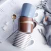 350 мл керамическая кружка кофейная кружка полосатый дизайн посуда для питья бытовая ретро чашка для воды с ручкой безопасна для микроволновой печи