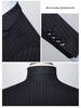 Мужской полосатый двубортный костюм в корейском стиле Slim Fit - повседневный свадебный костюм-тройка для жениха